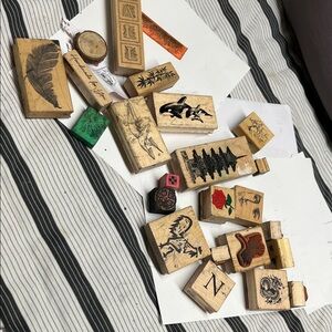 Lot of Random Rubber Stamps!